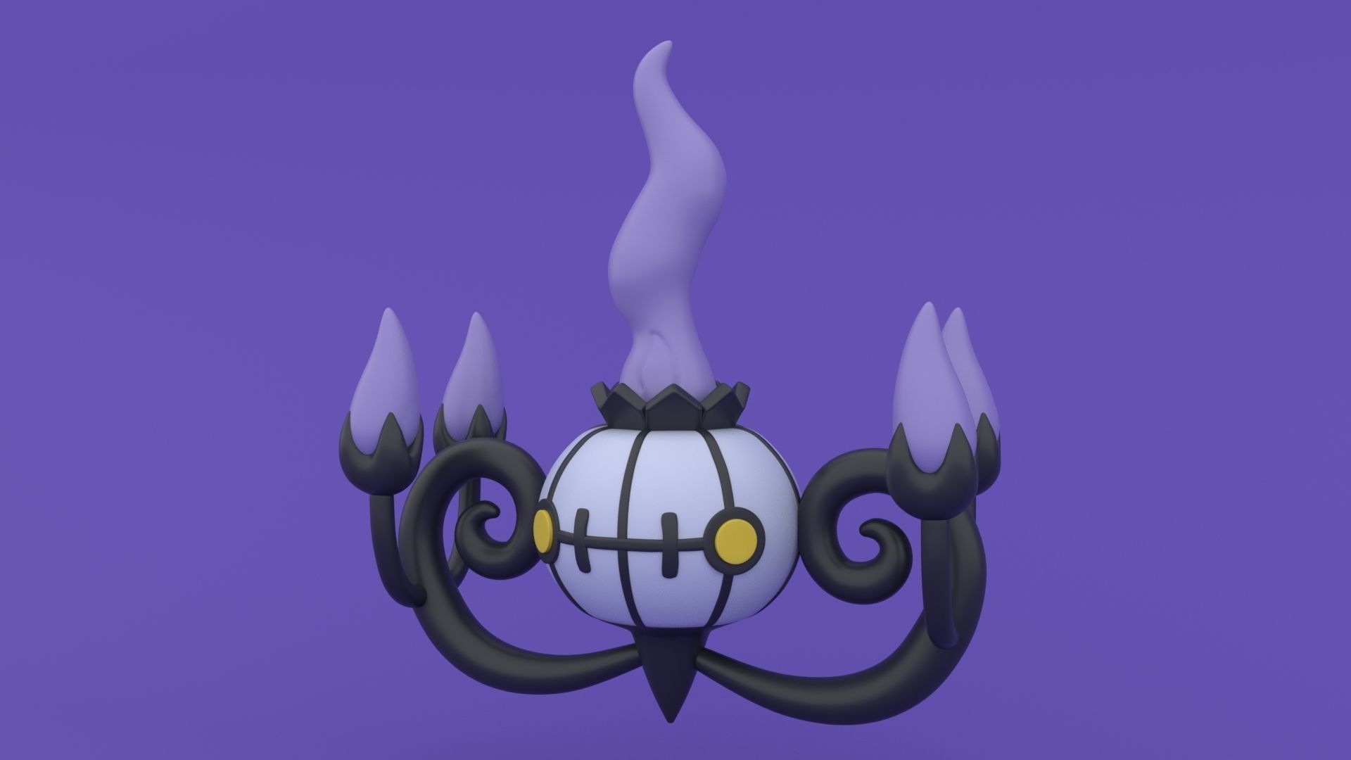 Chandelure - Pokemon 3D Print Model 3D print model_1