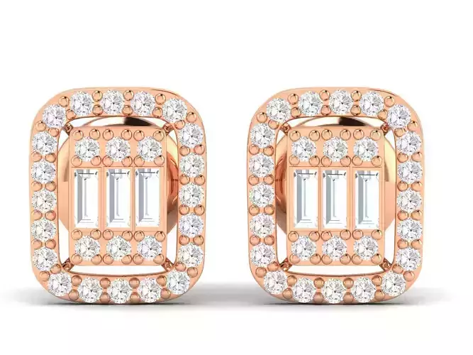 Women Earrings 3dm stl render detail 