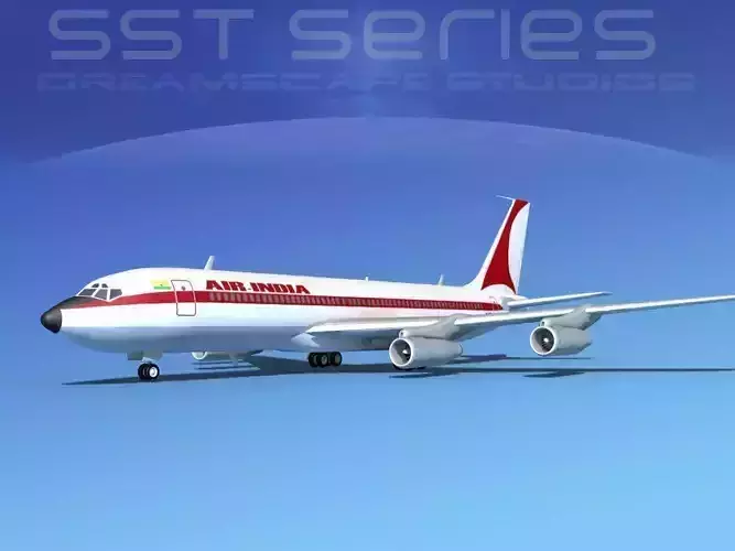 Boeing 707-320 SS Air India 3D model
