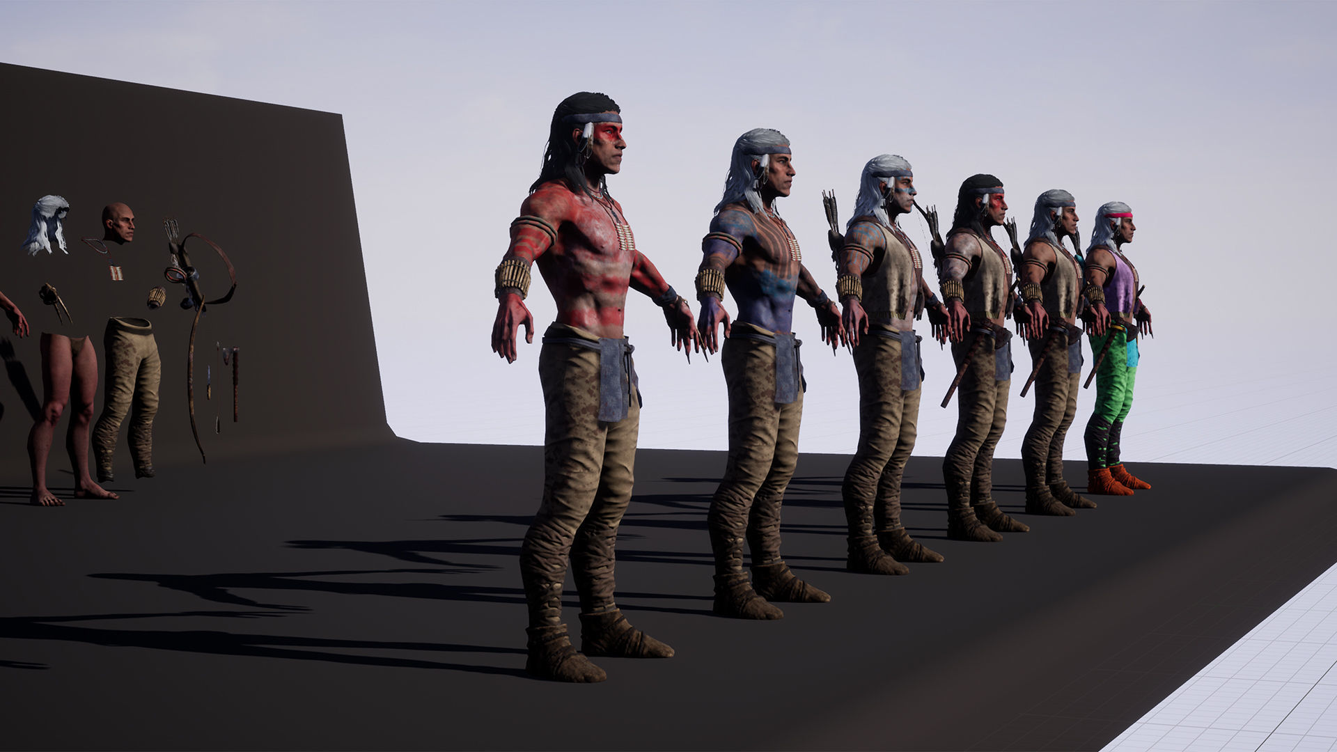 Native American 2 Low-poly 3D model_25