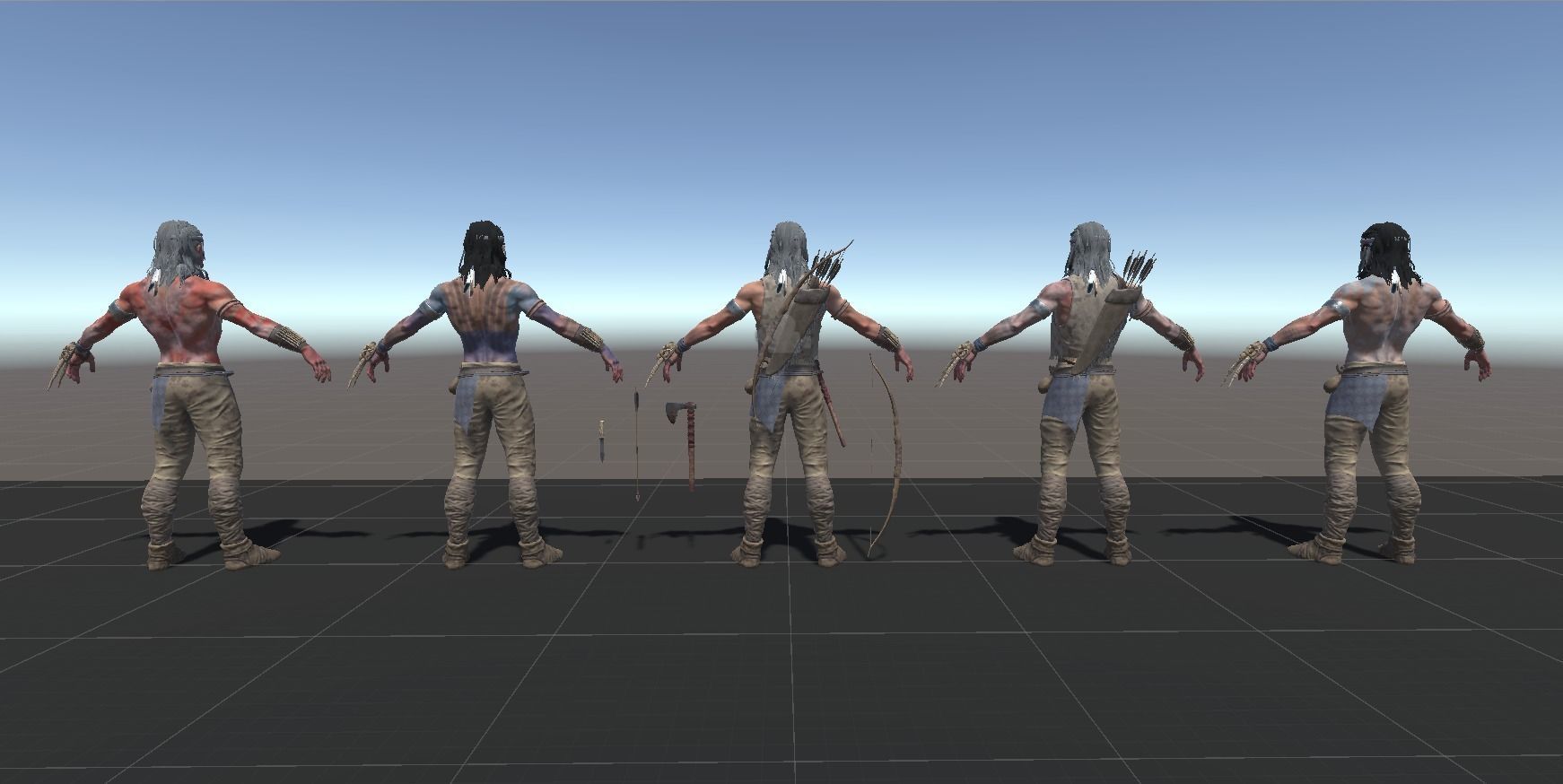 Native American 2 Low-poly 3D model_32