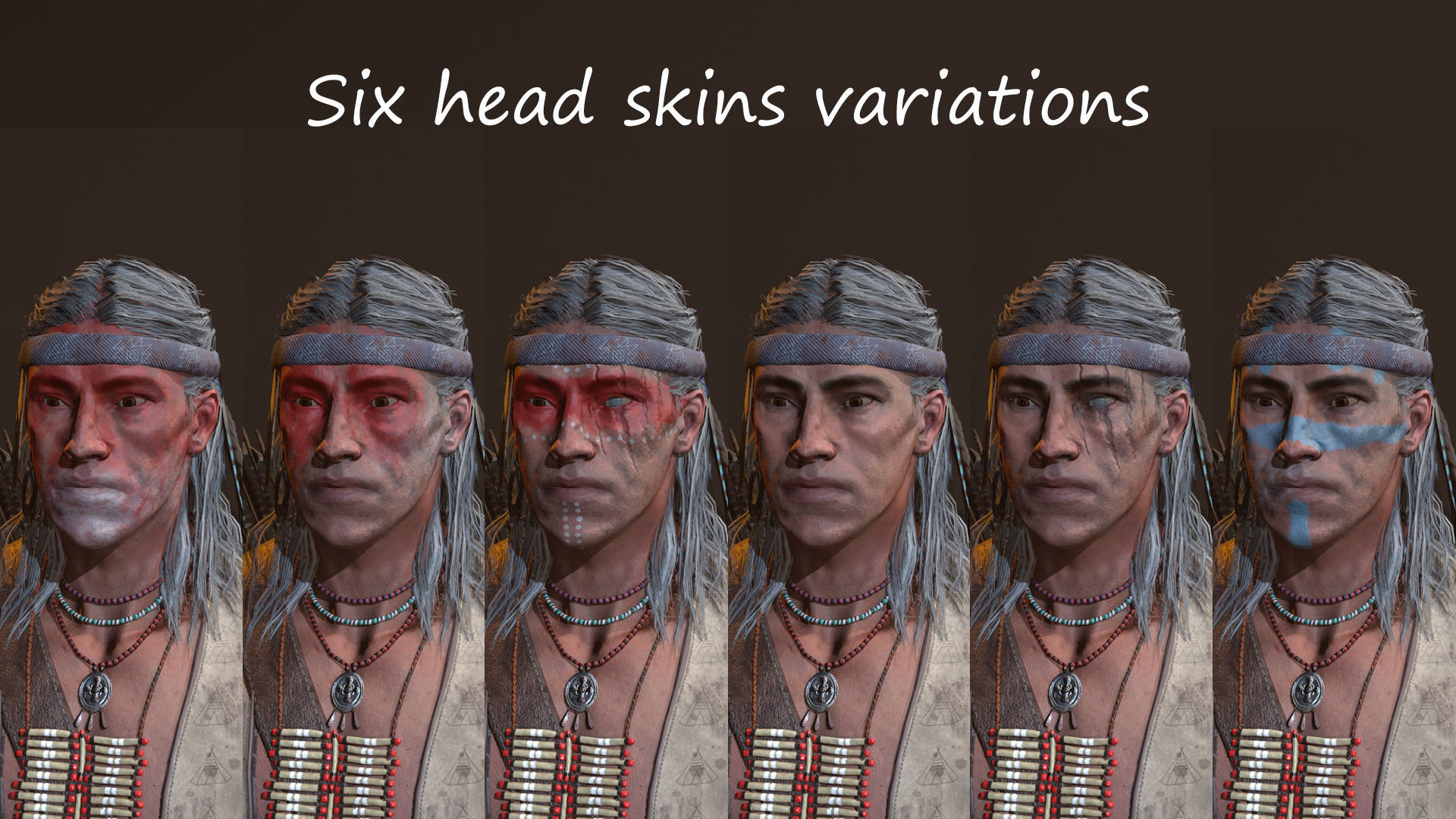 Native American 2 Low-poly 3D model_8