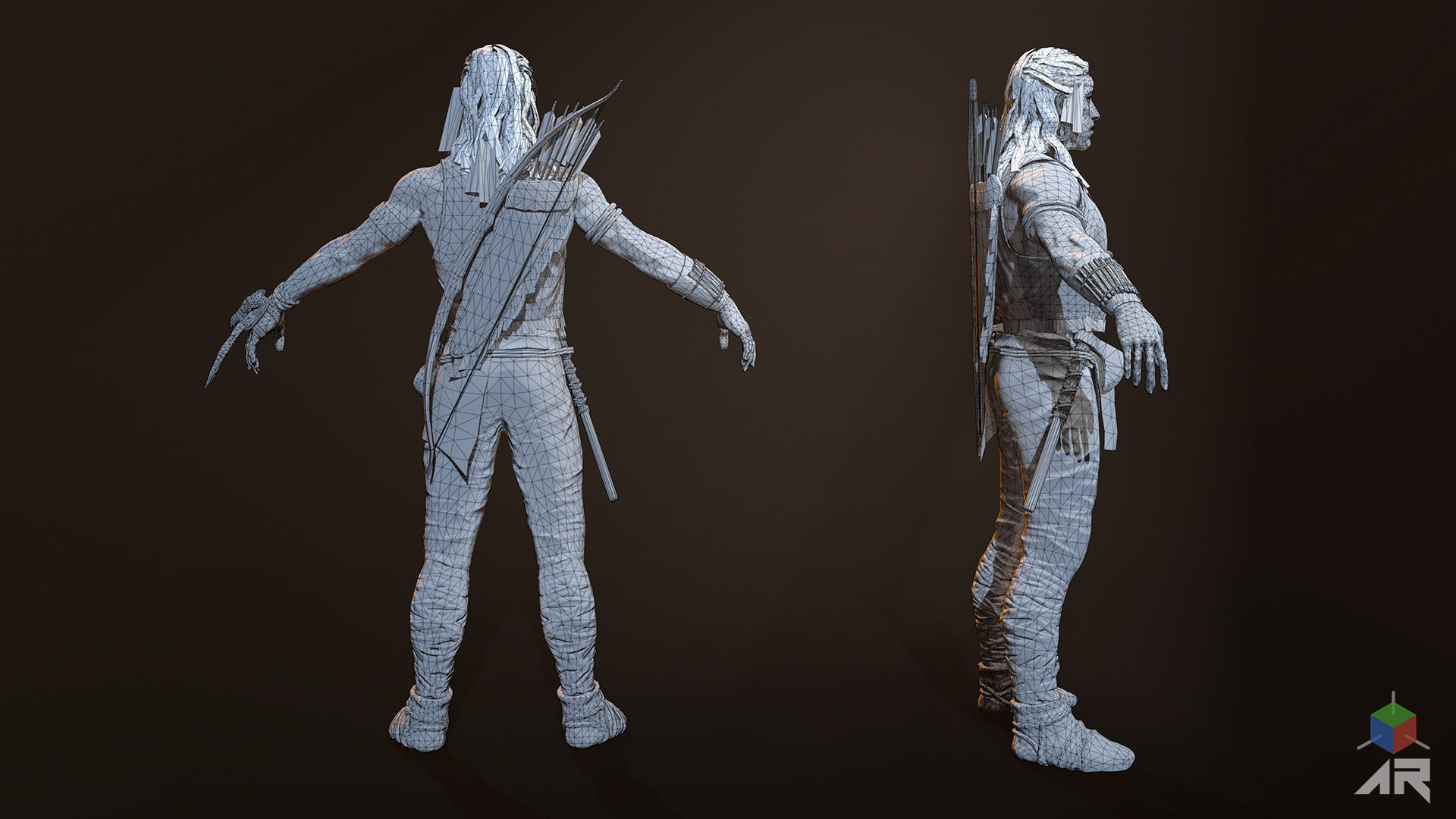 Native American 2 Low-poly 3D model_12