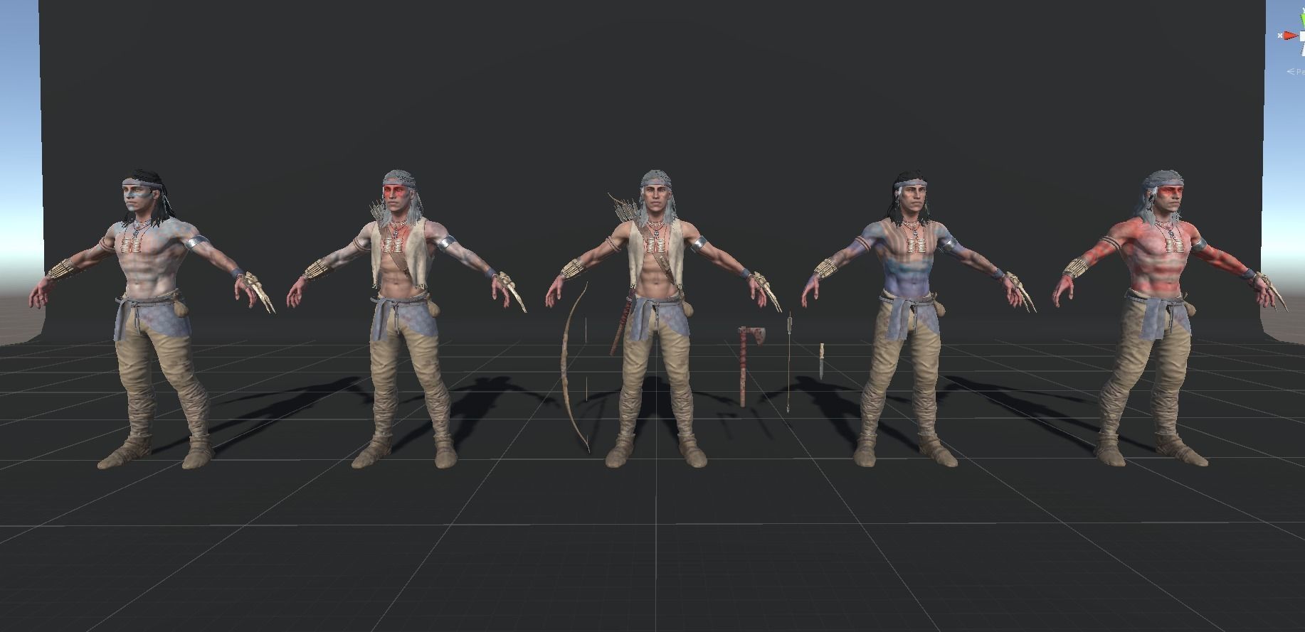 Native American 2 Low-poly 3D model_33