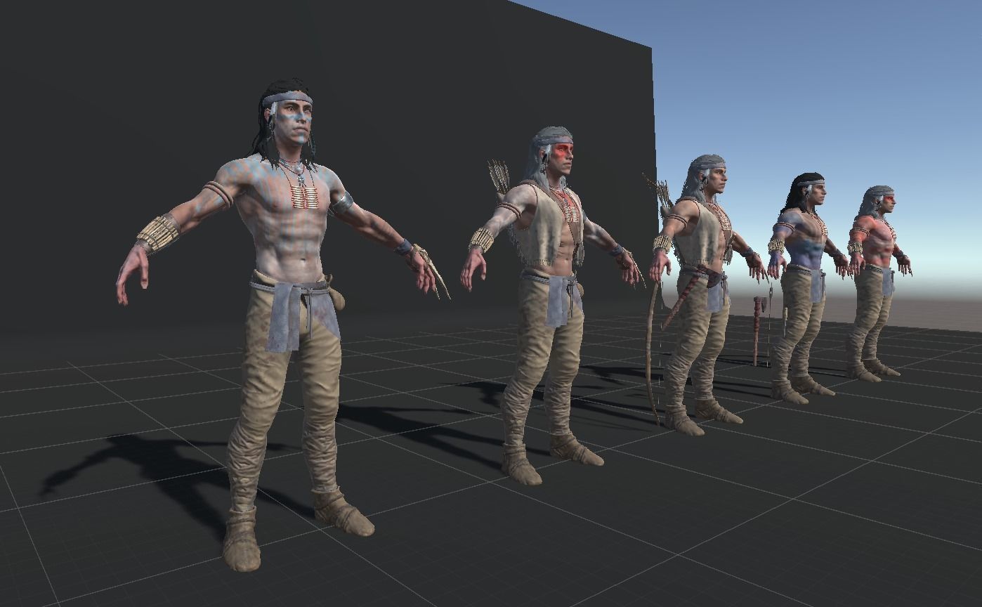 Native American 2 Low-poly 3D model_30