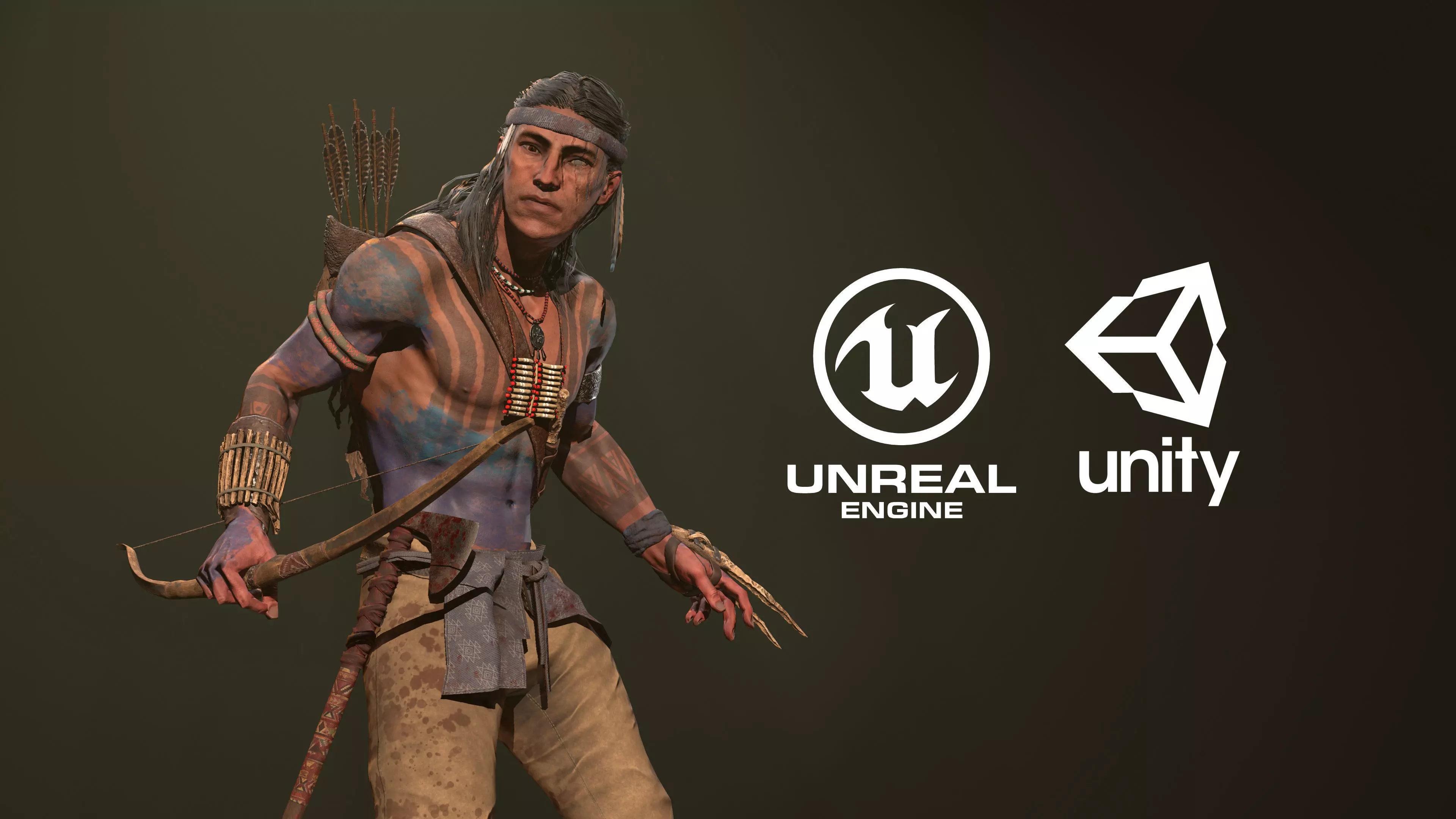 Native American 2 Low-poly 3D model_0