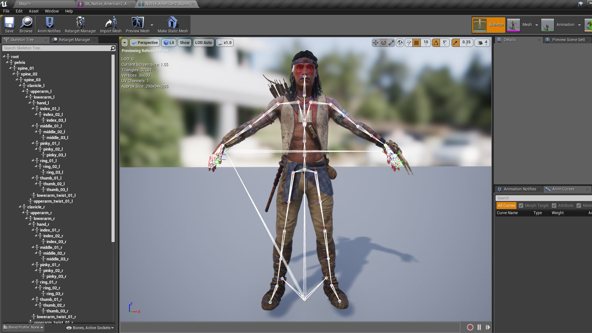 Native American 2 Low-poly 3D model_21