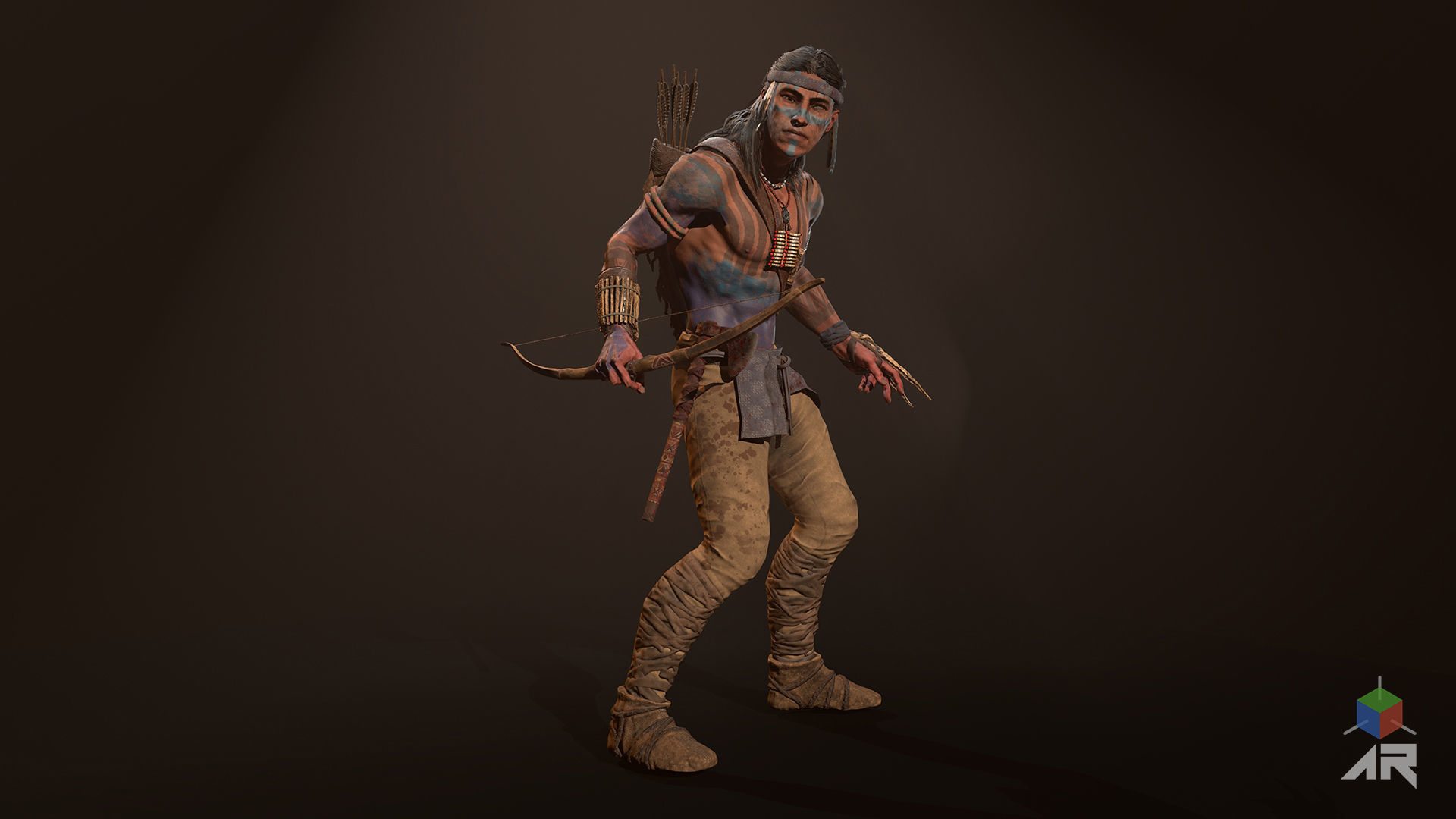 Native American 2 Low-poly 3D model_15