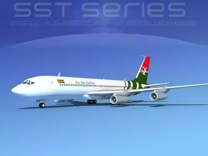 Boeing 707-320 SS Air Seychelles 3D model