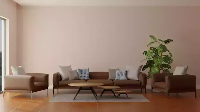 Modern Sofa set - Interior 3d scene