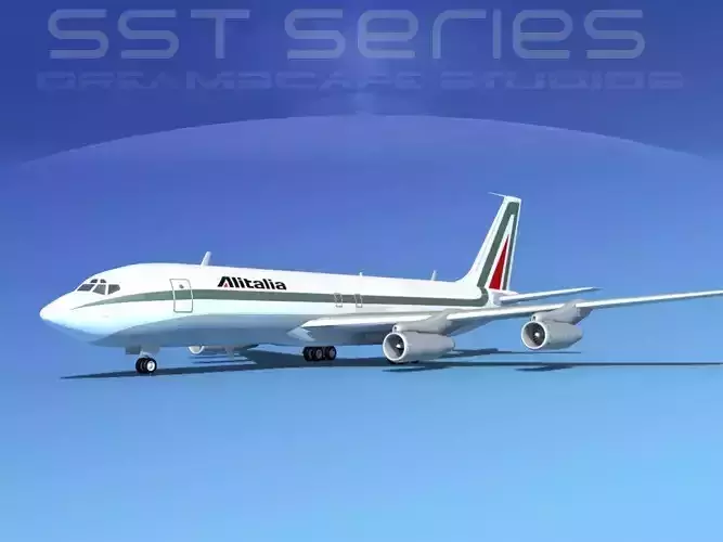 Boeing 707-320 SS Alitalia 3D model