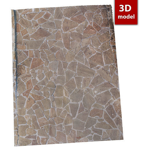 311 Paving stones Low-poly 3D model