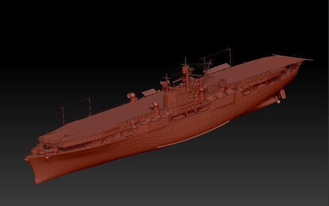 aircraft carrier Low-poly 3D model