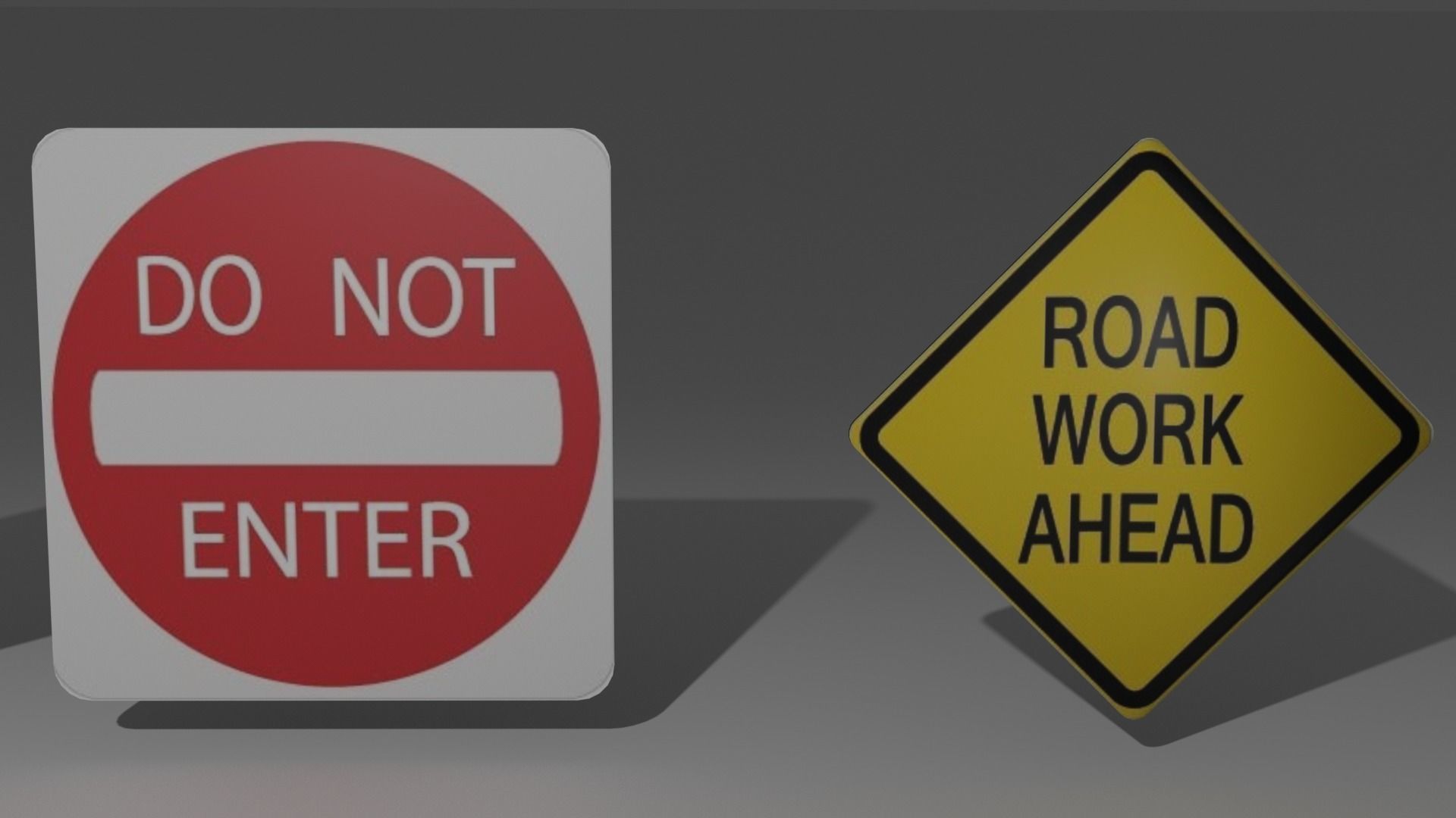 3D model Road Signs VR / AR / lowpoly CGTrader