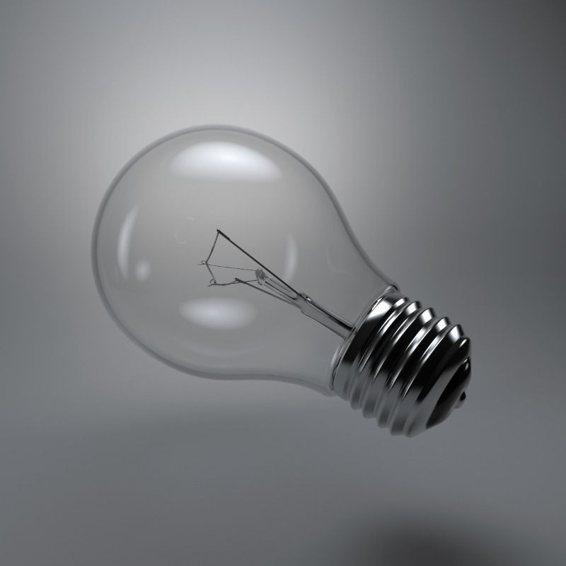 Incandescent light bulb 3D model_1