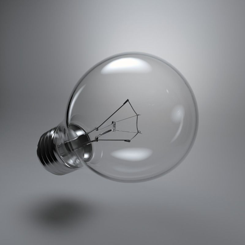 Incandescent light bulb 3D model_2