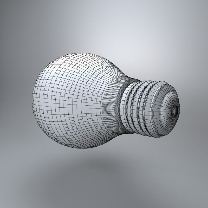 Incandescent light bulb 3D model_3