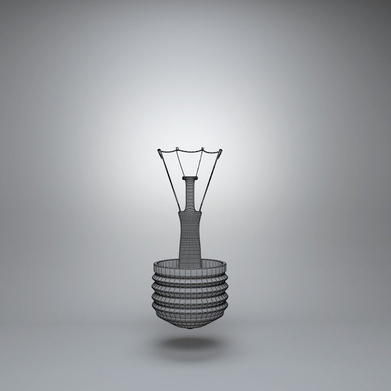 Incandescent light bulb 3D model_5