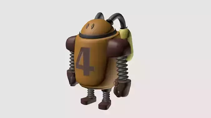 robot with number