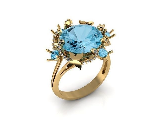Topaz Ring 3D print model