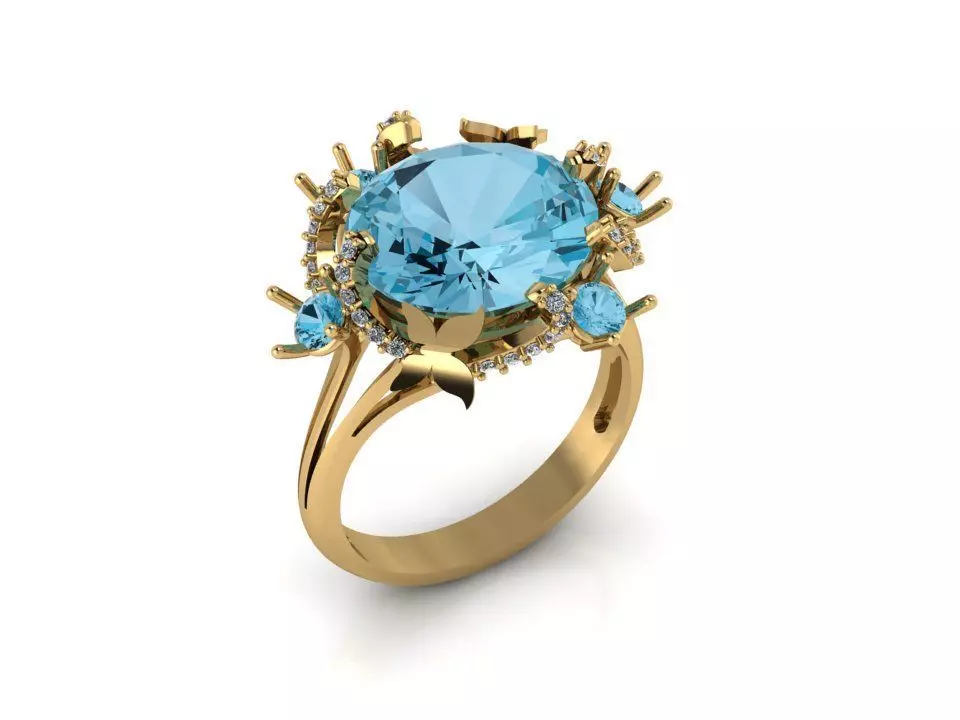 Topaz Ring 3D print model