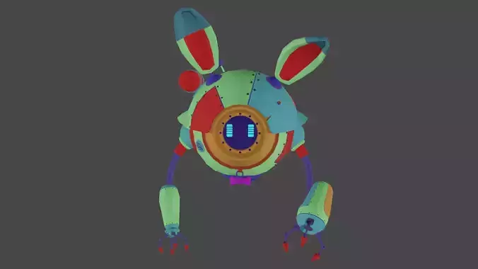 Robot V1 Low-poly 3D model