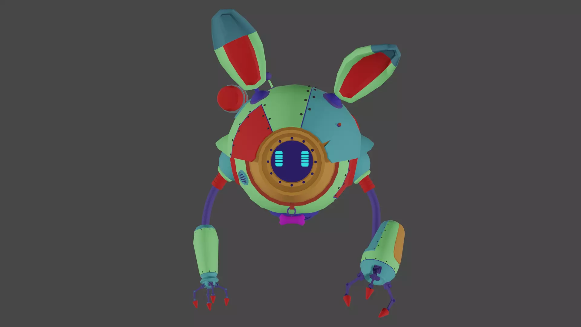 Robot V1 Low-poly 3D model_0