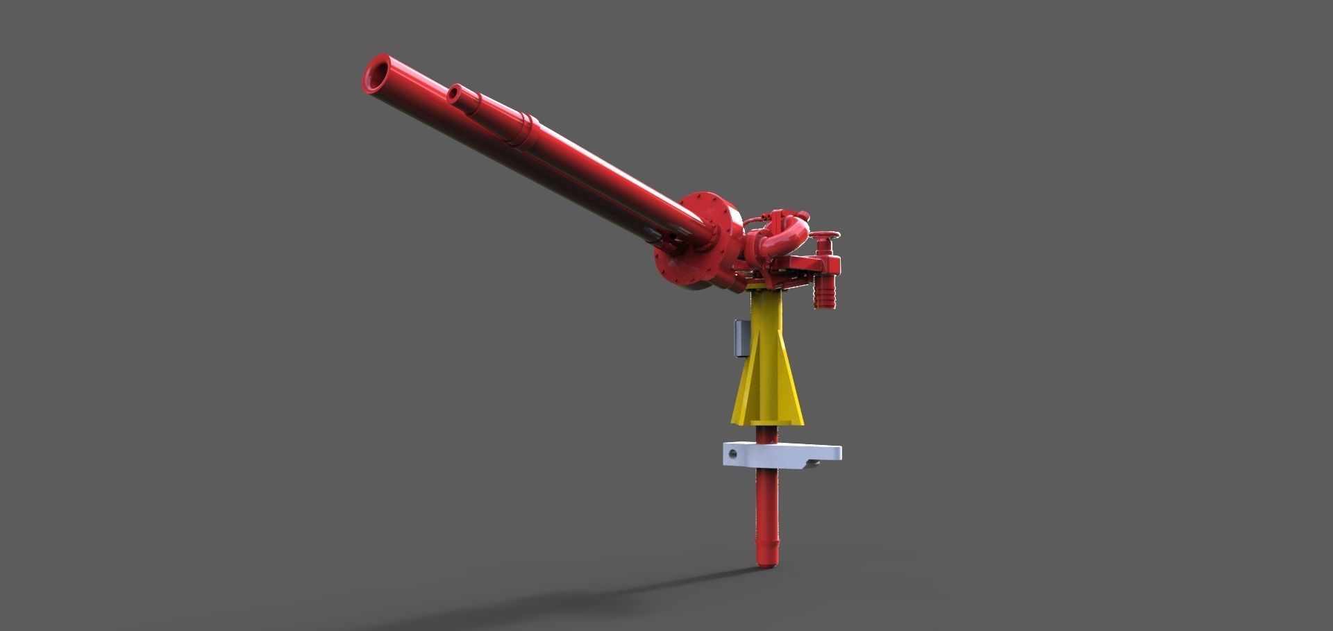 Extinguishing monitor for rescue cruisers Gustav Meyer 3D print model_1