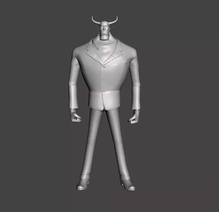 Blueno 3D Model man in suit with horns 3D print model_0
