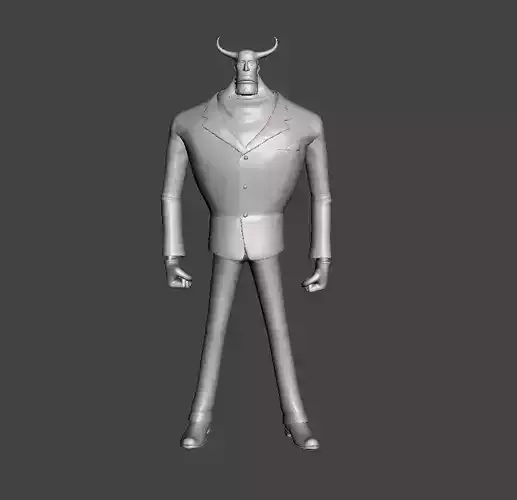Blueno 3D Model man in suit with horns
