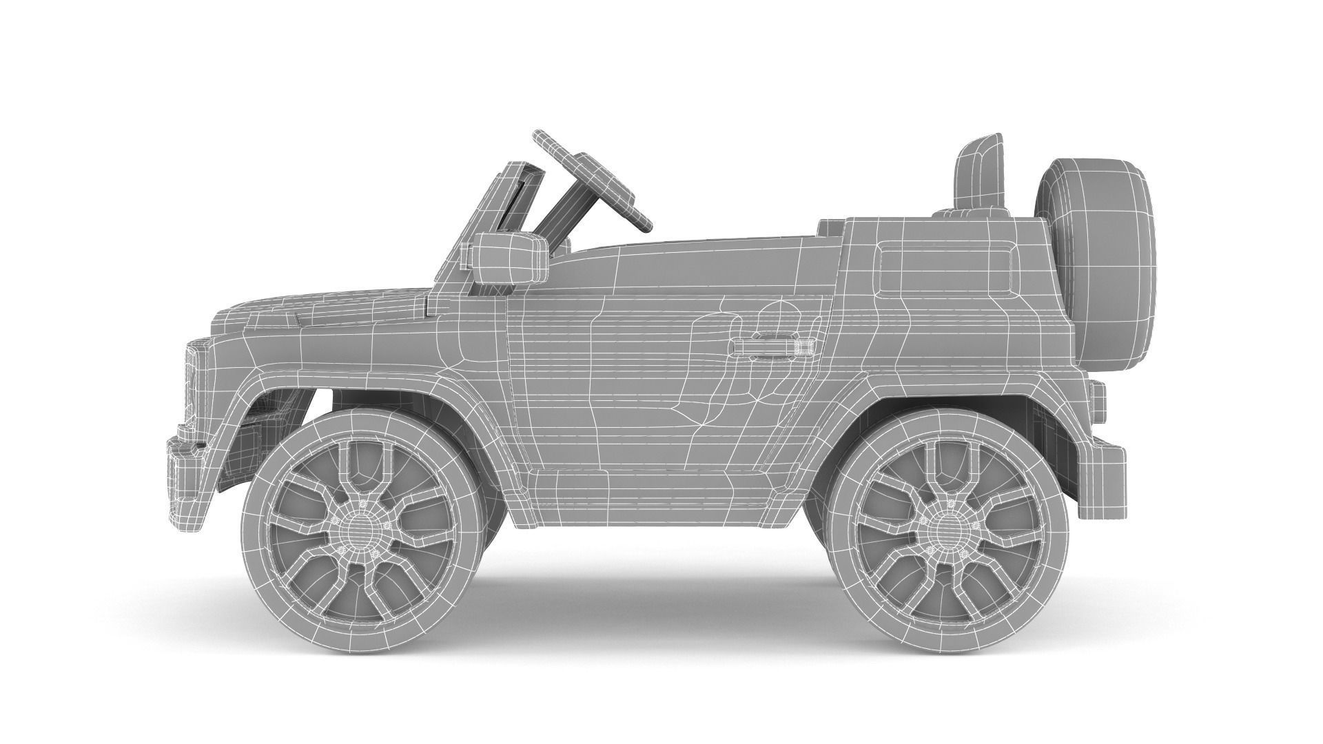 Electric Car for Kid 3D model_9