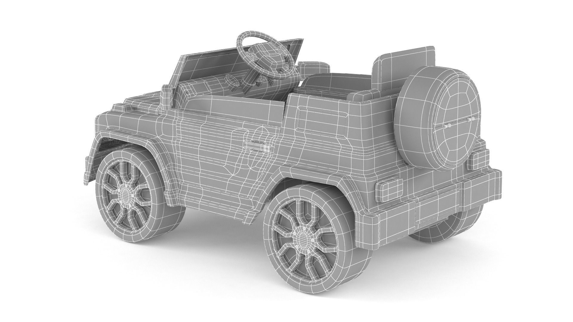 Electric Car for Kid 3D model_10