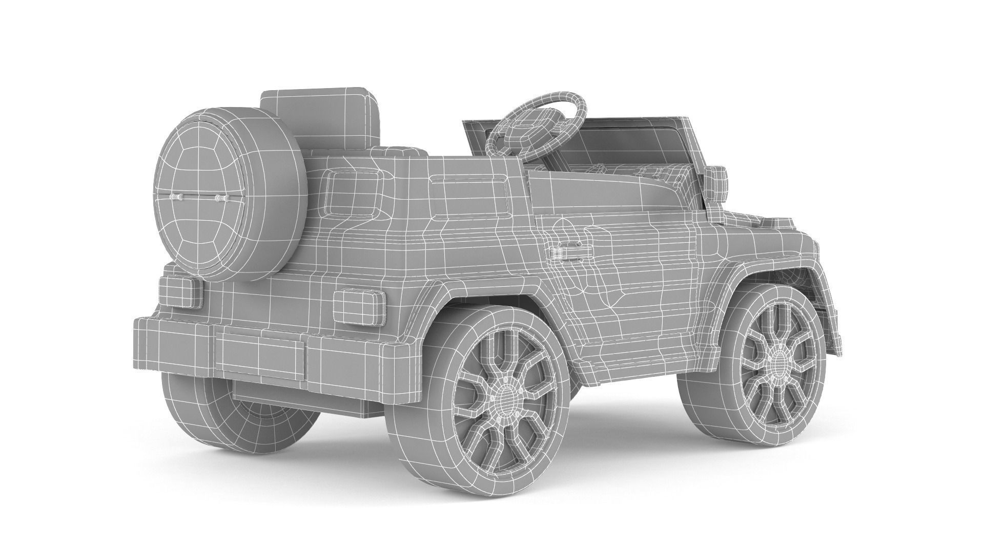 Electric Car for Kid 3D model_12