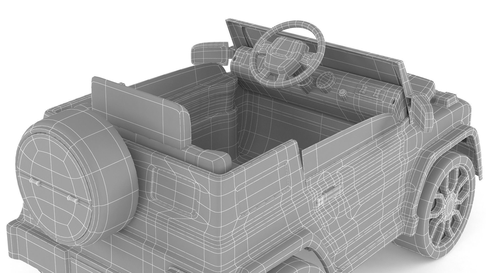 Electric Car for Kid 3D model_15