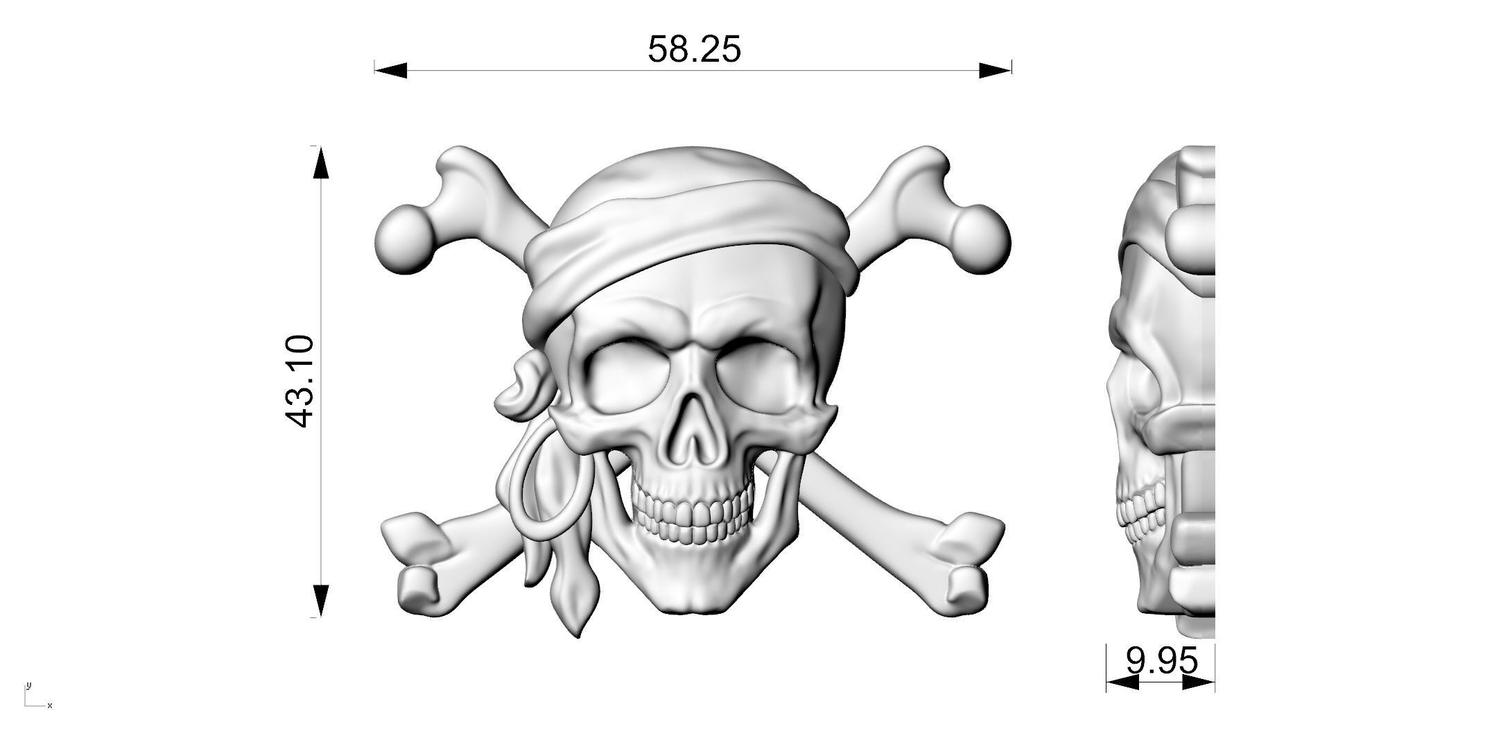 Pirate Skull 3D print model_5