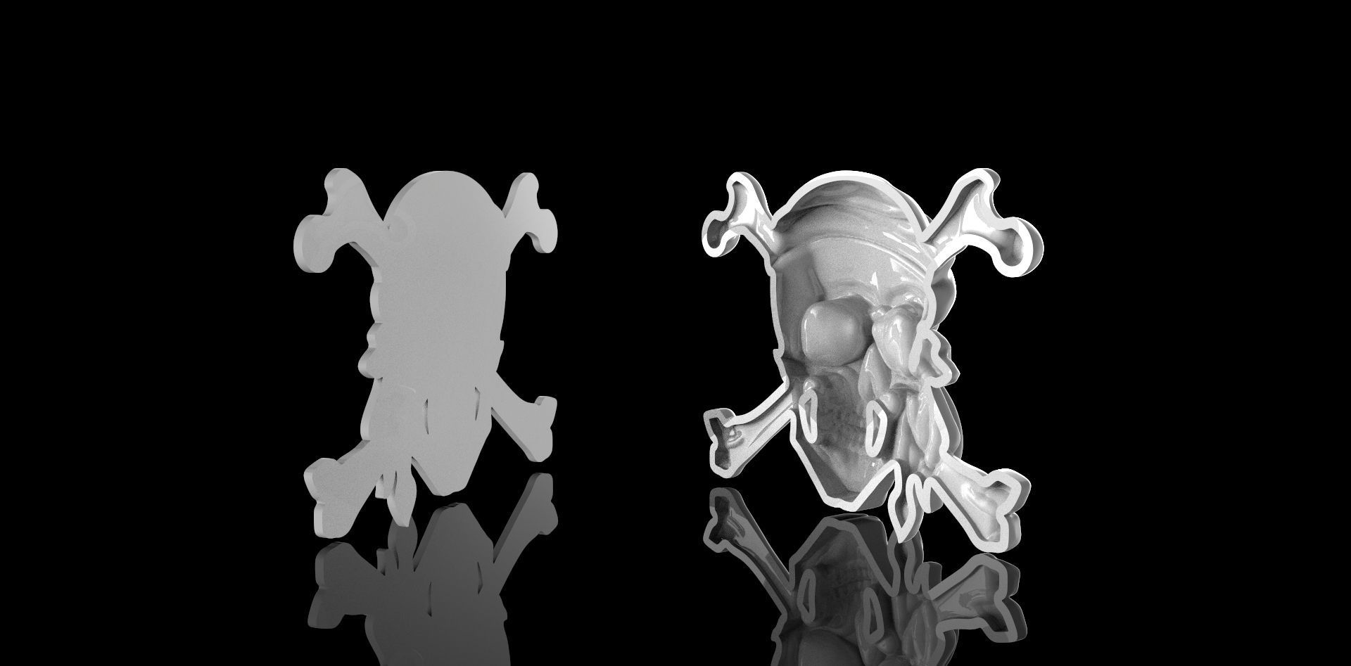 Pirate Skull 3D print model_4