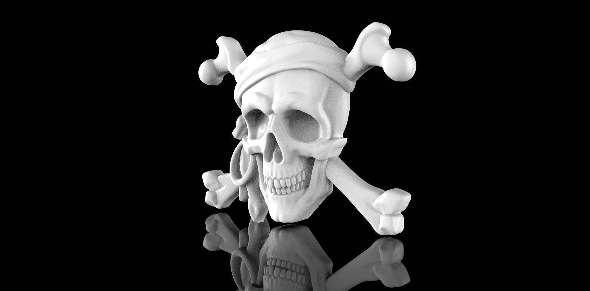 Pirate Skull 3D print model_1