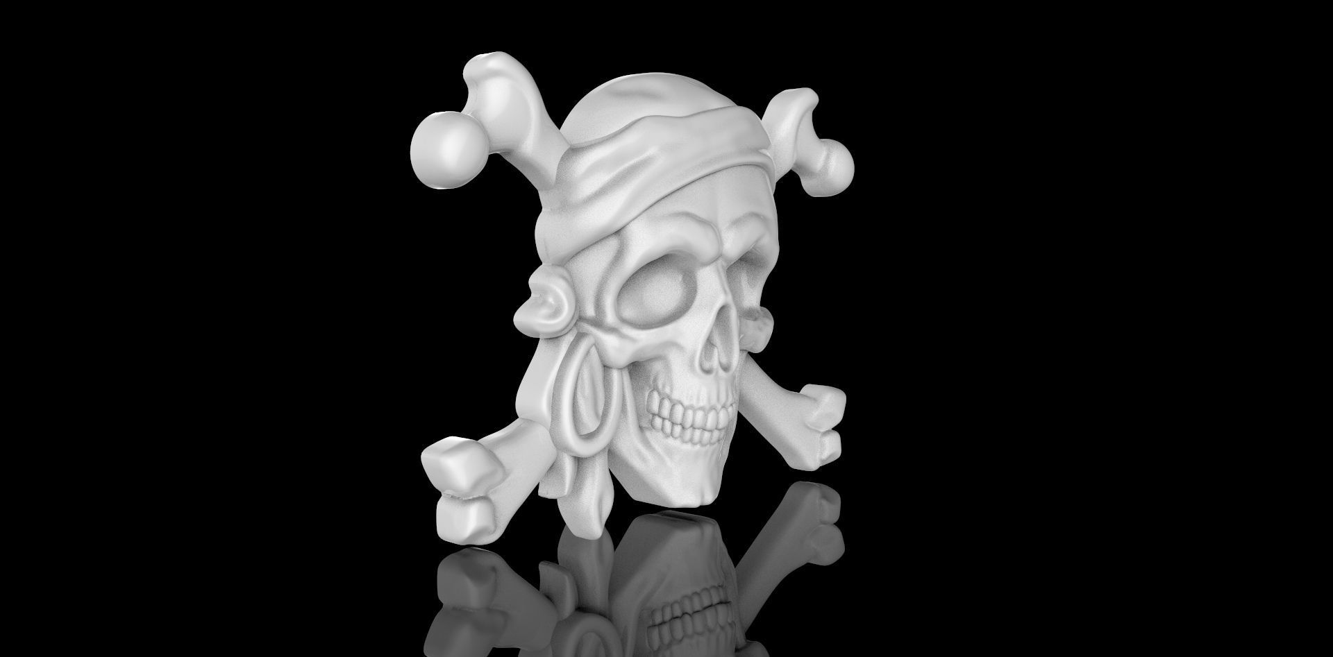 Pirate Skull 3D print model_2