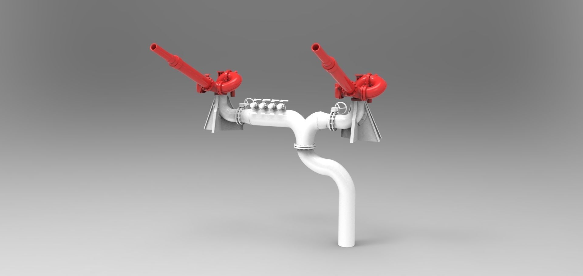 Extinguishing monitor for rescue cruisers Hermann Marwede 3D print model_1