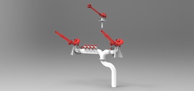 Extinguishing monitor for rescue cruisers Hermann Marwede 3D print model