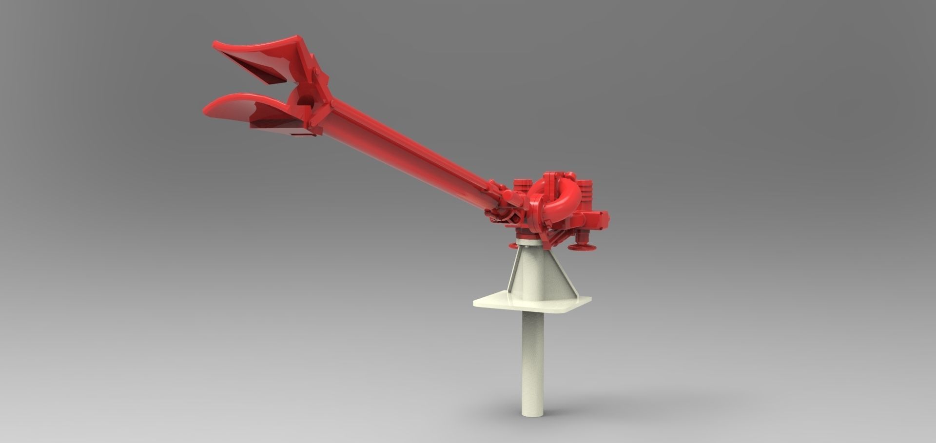 Extinguishing monitor for rescue cruisers Hermann Marwede 3D print model_3