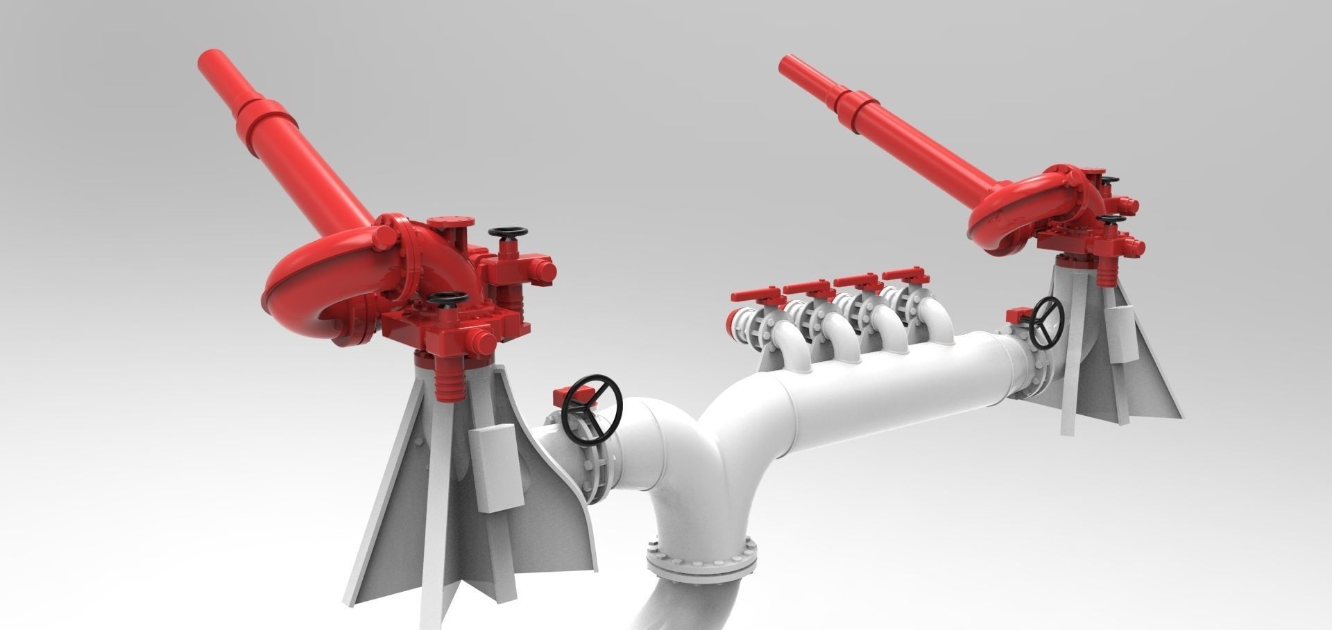 Extinguishing monitor for rescue cruisers Hermann Marwede 3D print model_7