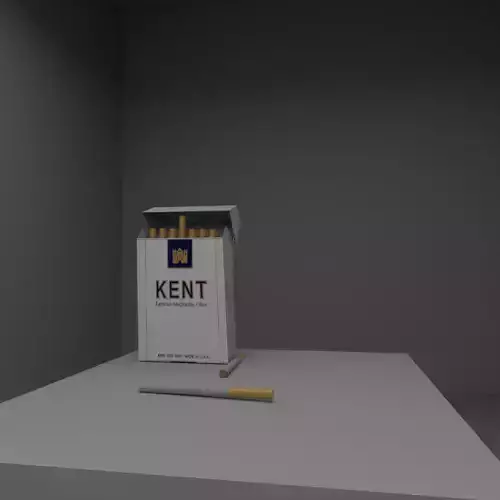 cigarette box kent Free low-poly 3D model