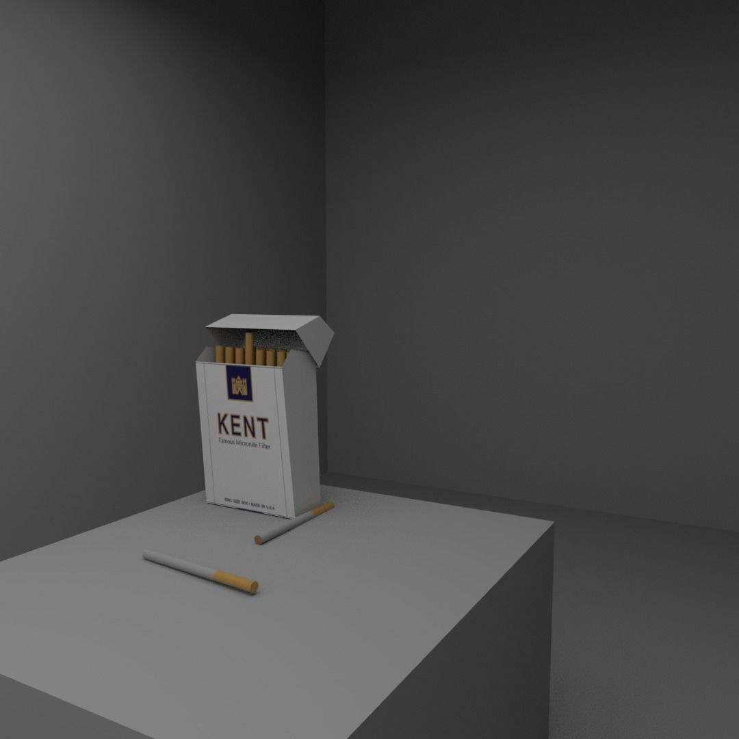 cigarette box kent Free low-poly 3D model_3