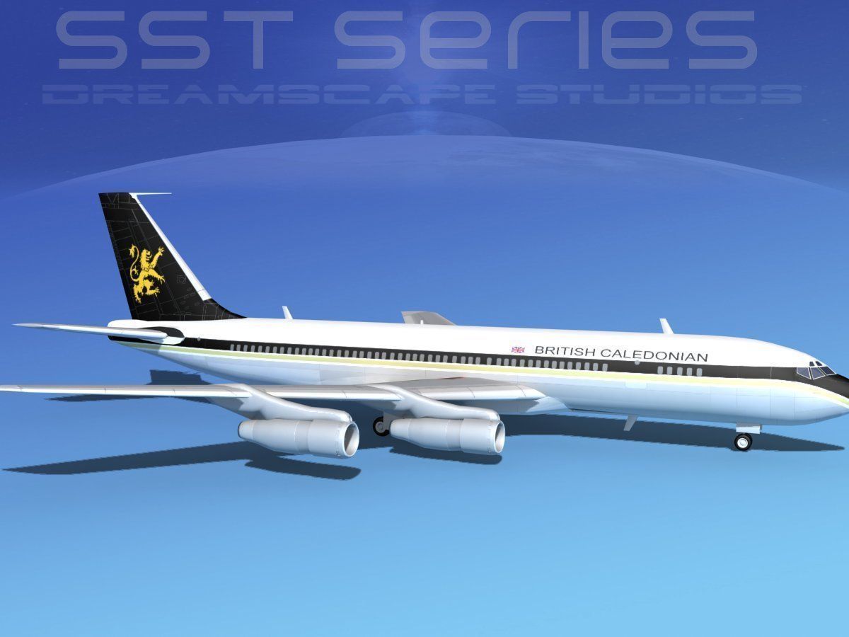 Boeing 707-320 SS British Caledonian 3D model_3