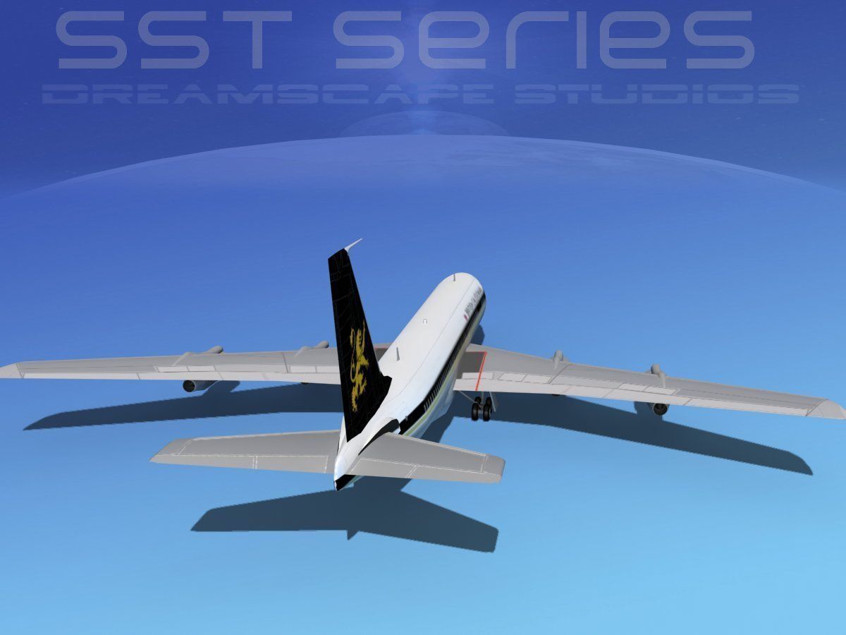 Boeing 707-320 SS British Caledonian 3D model_6