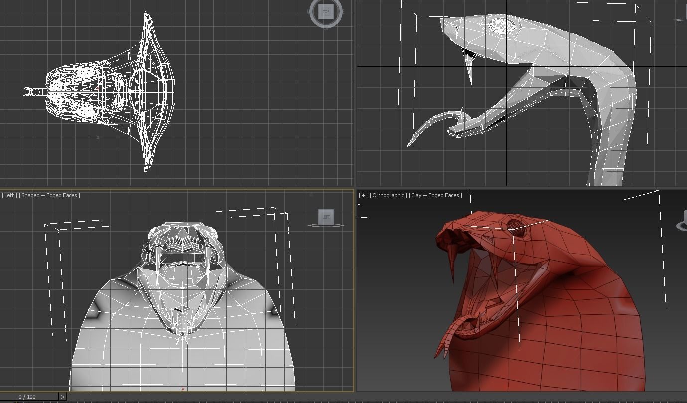 head of snake 3D model_1
