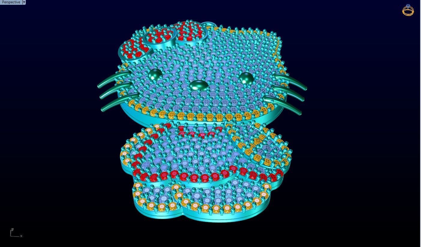 Kitty pendant - Hello kitty - Womens pendant - N306 3D print model_6