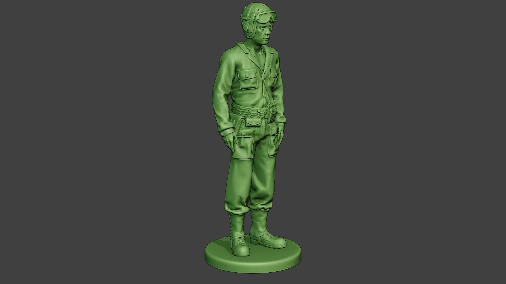 American Tank Crew unit ww2 Stand2 ATC1 3D print model_10