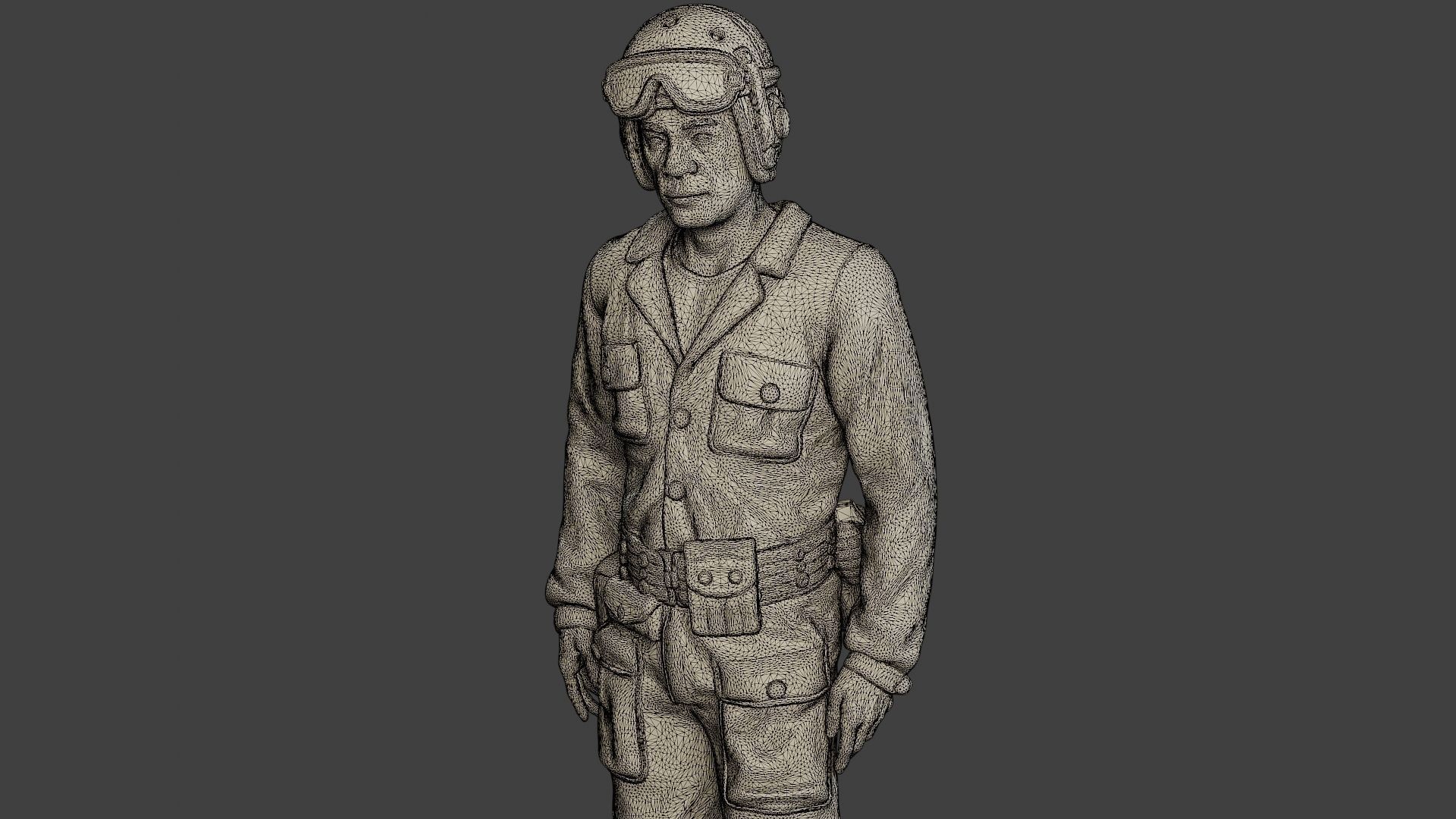 American Tank Crew unit ww2 Stand2 ATC1 3D print model_12